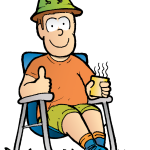 Man in camping chair